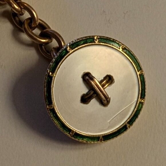 Antique 14k Gold Hand-Enameled Hinge-Back Cuff Links - Picture 7 of 7